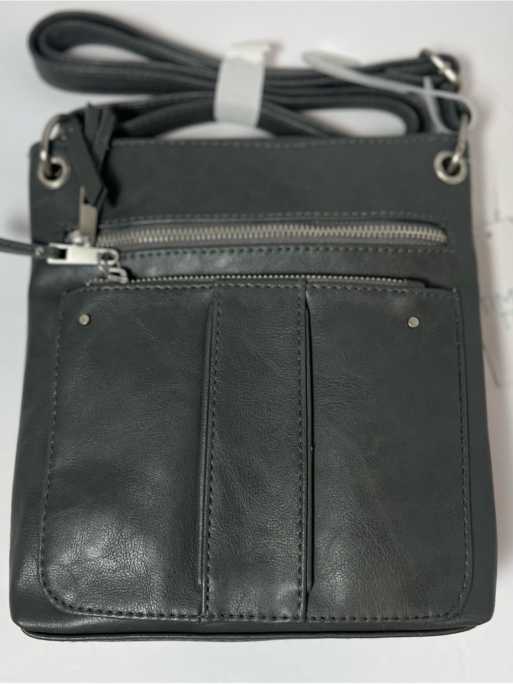 NWOT Gray Organizer Crossbody Bag Multi Pocket Travel Purse